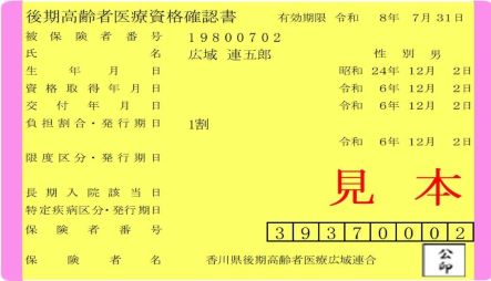 資格確認書イメージ