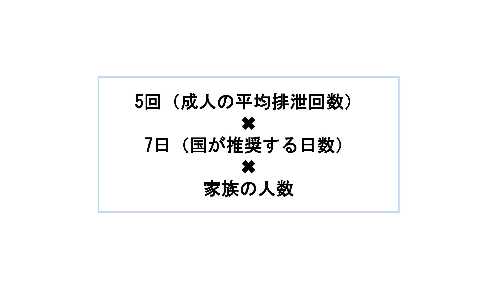 必要なトイレ備蓄の計算式